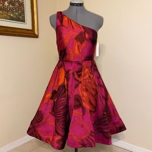 Alice+Olivia One Shoulder Pink/Orange Dress NWT(4)